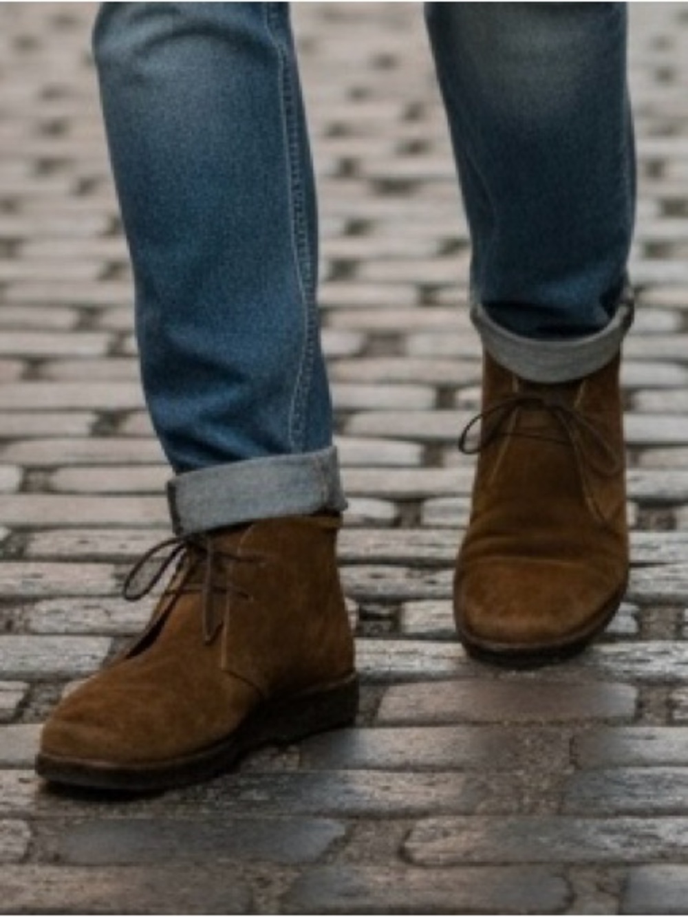 Men's Brown Suede Chukka Boots - Classic Lace-Up Style